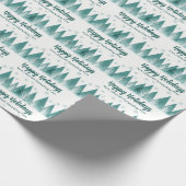 Eleganter Grünwald Custom Company Happy Holidays Geschenkpapier (Ecke)