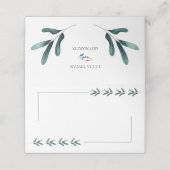 Eleganter Grünwald Wedding Blank Platzkarte (Außenseite Aufgefaltet)