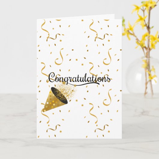 Eleganter Gruß (Glückwunsch) Karte (Gelbe Blume)