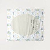 Eleganter Gummi Ducky Ribbon Babydusche Hintergrun Wandteppich (Vorderseite (Horizontal))