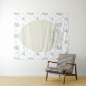 Eleganter Gummi Ducky Ribbon Babydusche Hintergrun Wandteppich (Beispiel (Horizontal))