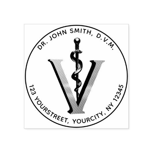 Eleganter Gummistempel (Prägung)