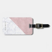 eleganter, gürteliger Glitzer aus Goldgold, weißem Gepäckanhänger (Vorderseite horizontal)