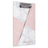 Eleganter, gürteliger Glitzer aus Rose und weißem  Klemmbrett (Rechts)