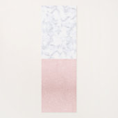 Eleganter, gürteliger Glitzer aus Rose und weißem  Yogamatte (Rückseite)