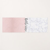 Eleganter, gürteliger Glitzer aus Rose und weißem  Yogamatte (Vorderseite (Horizontal))