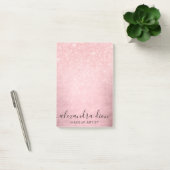 Eleganter, gürtelrosa Rosa-Glitzer-Makeup-Künstler Post-it Klebezettel (Büro)