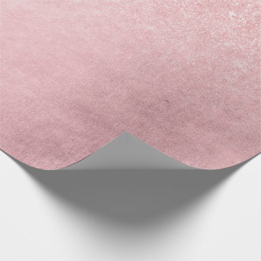 Eleganter Gürtelrosa Rosengold-Glitzer Geschenkpapier (Ecke)