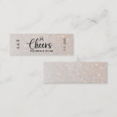 Eleganter Gutschein für Hochzeitsgetränke Mini Visitenkarte (Vorne/Hinten)