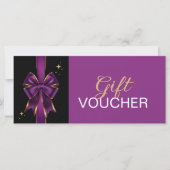 Eleganter Gutschein für Lila- und Goldbriefe (Vorderseite)