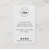 Eleganter Haarsalon Gray Kraft Paper Afro Hair Gir Visitenkarte (Rückseite)