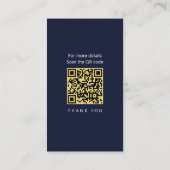 Eleganter Haarsalon QR Code Instagram Foto Grid Visitenkarte (Rückseite)