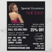 Eleganter Haarstil, Friseur, Friseur Flyer (Vorne)