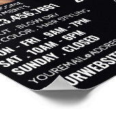 Eleganter Haarstil, Friseur, Friseur Poster (Ecke)