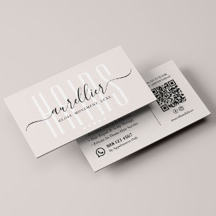 Eleganter Haarstylist Balayage-Spezialist Sand Visitenkarte