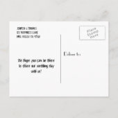 Eleganter Halbzeitgedanke speichern Sie das Datum  Ankündigungspostkarte (Rückseite)