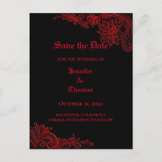 Eleganter Halbzeitgedanke speichern Sie das Datum  Ankündigungspostkarte (Vorderseite)