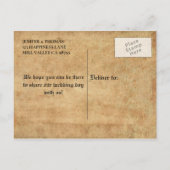 Eleganter Halbzeitgedanke speichern Sie das Datum  Ankündigungspostkarte (Rückseite)