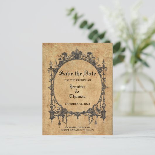 Eleganter Halbzeitgedanke speichern Sie das Datum  Ankündigungspostkarte (Stehend Vorderseite)