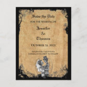 Eleganter Halbzeitgedanke speichern Sie das Datum  Ankündigungspostkarte (Vorderseite)