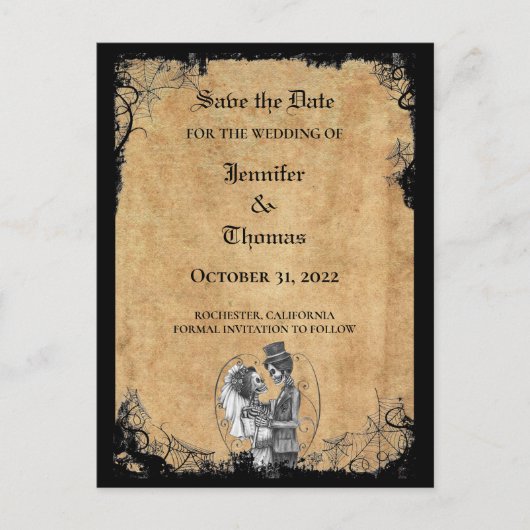 Eleganter Halbzeitgedanke speichern Sie das Datum Ankündigungspostkarte (Vorderseite)