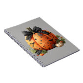 Eleganter Halloween Pumpkin mit Black Bow Notizblock (Rechte Seite)
