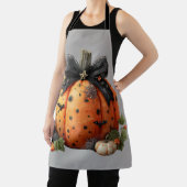 Eleganter Halloween Pumpkin mit Black Bow Schürze (InSitu)