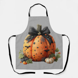 Eleganter Halloween Pumpkin mit Black Bow Schürze