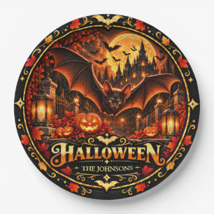 Eleganter Halloween-Süßigkeiten- oder Saures-Papie Pappteller