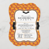 Eleganter Halloween Theme Junggeselinnen-Abschied Einladung (Vorne/Hinten)