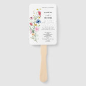 Eleganter Handfächer für Hochzeitsprogramme mit Wi (Vorderseite)