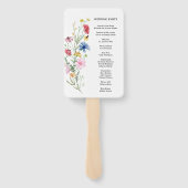 Eleganter Handfächer für Hochzeitsprogramme mit Wi (Rückseite)