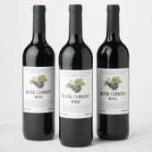 Eleganter handgefertigter Black Currant Weinetikett (Flaschen)