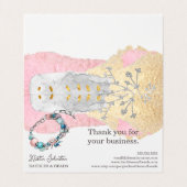 Eleganter handgefertigter Schmuck & Beads Vielen D Visitenkarten (Innenseite Aufgefaltet)