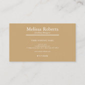 Eleganter handgefertigter Schmuck oder Schmuckdesi Visitenkarte (Rückseite)