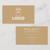 Eleganter handgefertigter Schmuck oder Schmuckdesi Visitenkarte (Vorne/Hinten)