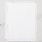 Eleganter handgemalter Wasserfarben-Blumen-Briefko Briefbogen (Rückseite)