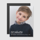 Eleganter handgeschriebener Abschluss Foto Magnet (Vorne/Hinten)