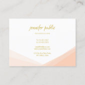 Eleganter, handgeschriebener Goldname Beruflich Visitenkarte (Rückseite)