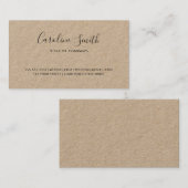 Eleganter handgeschriebener Kalligraphieskript Sch Visitenkarte (Vorne/Hinten)