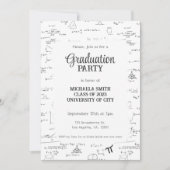 Eleganter handgeschriebener mathematischer Foto-Ab Einladung (Vorderseite)