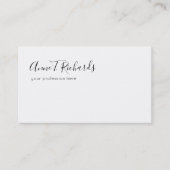 eleganter handgeschriebener Name auf Weiß Visitenkarte (Vorderseite)