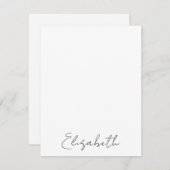 Eleganter handgeschriebener Personalisierter Skrip Mitteilungskarte (Vorne/Hinten)