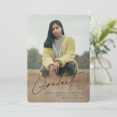 Eleganter, handgeschriebener Schriftart 2 Foto Abs Ankündigung (Stehend Vorderseite)