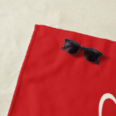 Eleganter, handgeschriebener Skriptname     Strandtuch (Beispiel)