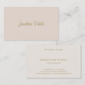 Eleganter handgeschriebener Text Einfache moderne Visitenkarte (Vorne/Hinten)