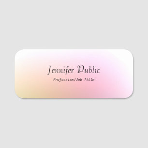 Eleganter handgeschriebener Text mit handgeschrieb Namensschild