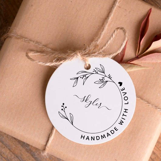 Eleganter handgezeichnet Handmade mit Liebe Indivi Gummistempel