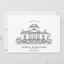 Eleganter handgezeichneter Veranstaltungsort Einladung