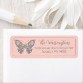 Eleganter handgezogener Botanischer Schmetterling (Insitu)